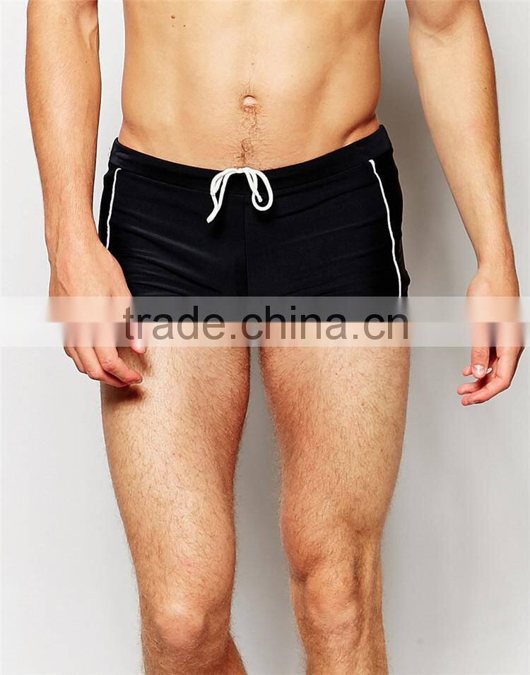 Wholesale Mens Super Short Hipster Swim Shorts In Black