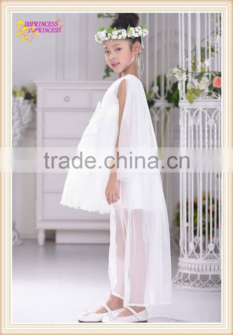 white color chiffon flower girl dress small clothing baby puffy flower girl dress