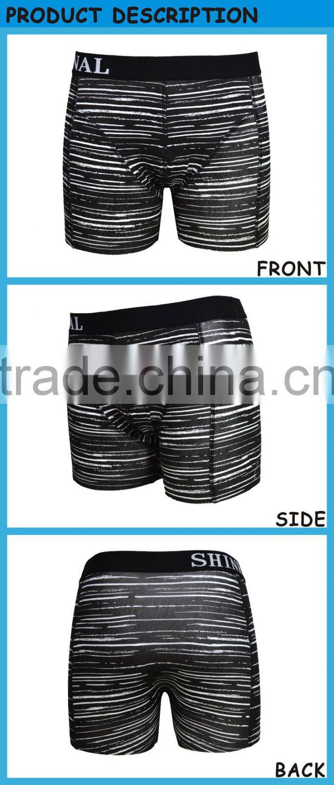 Sexy Striped Male High Quality Underwear Boxer Briefs for men