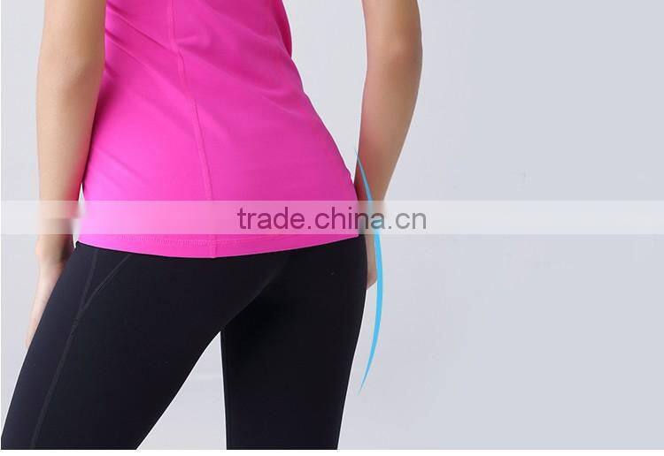 Wrap Okeo tex SA8000 BSCI Manufacturer for yoga pants sublimation fitted gym shirt