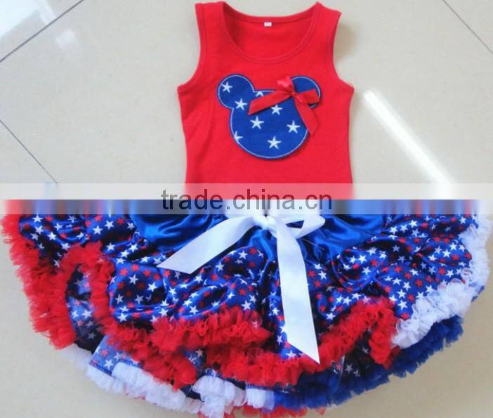 Factory wholesale baby girls chevron printed with chiffon ruffle skirt chevron baby skirt,hot pink pettiskirt