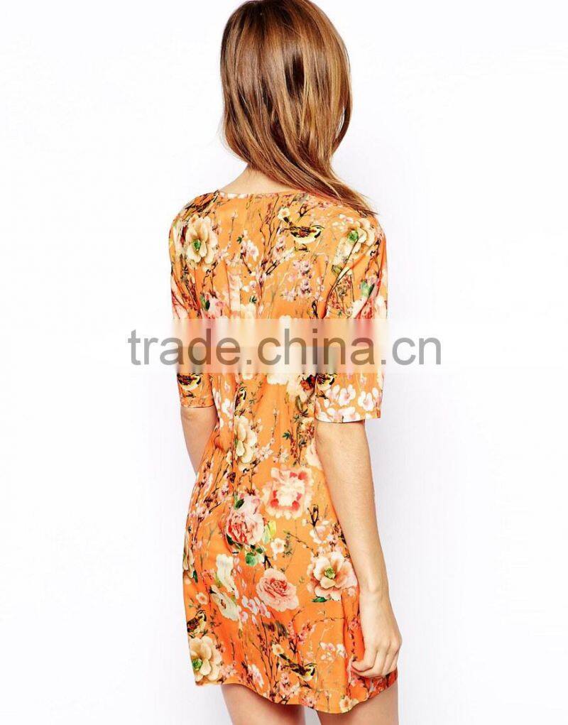 True Decadence Shift Dress in Botanical Floral Print