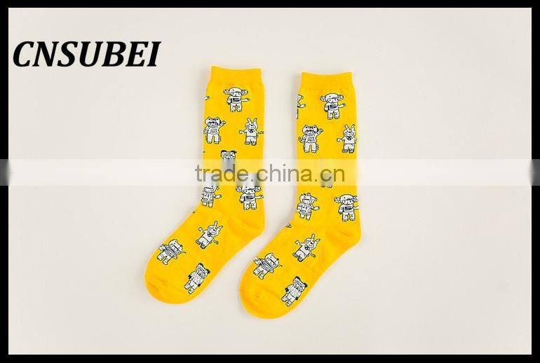 2016 new winter personality color pattern cotton socks