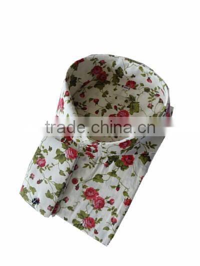 digital printing floral style extreme cutaway collar shirts for men 2017