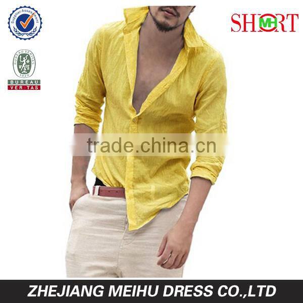 Hawaii Styling Men's Cotton Linen Blend Shirts Ultra Light Colorful Shirts