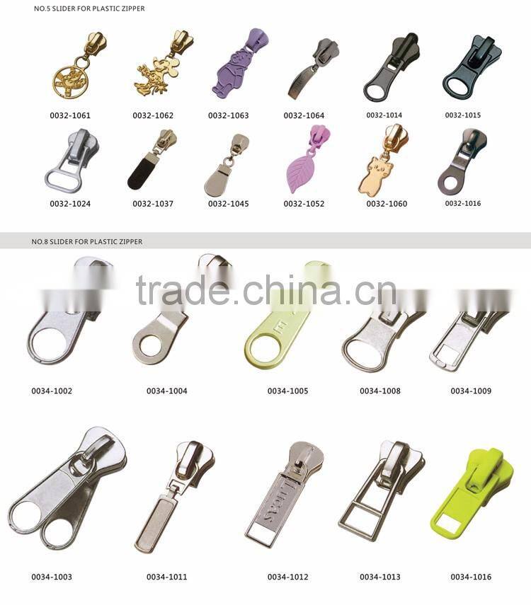#5 Nickel free custom nylon zipper thumb puller match auto lock reversible zipper slider