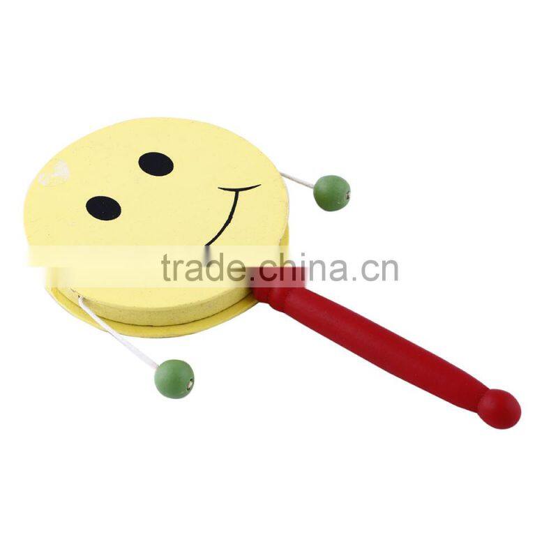 Custom size wooden spin noise maker toy