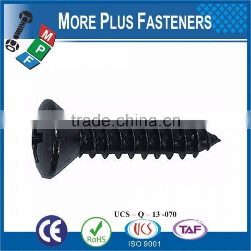 Made in Taiwan Phillips Recess Oval Countersunk Head Tapping Screw