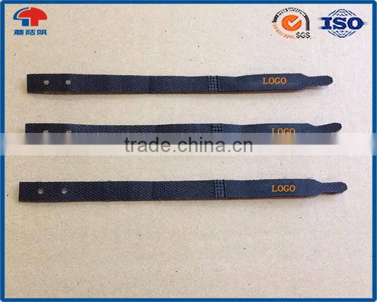 Customized Logo printed Hook & Loop Cable Tie Include Eyelet Holes
