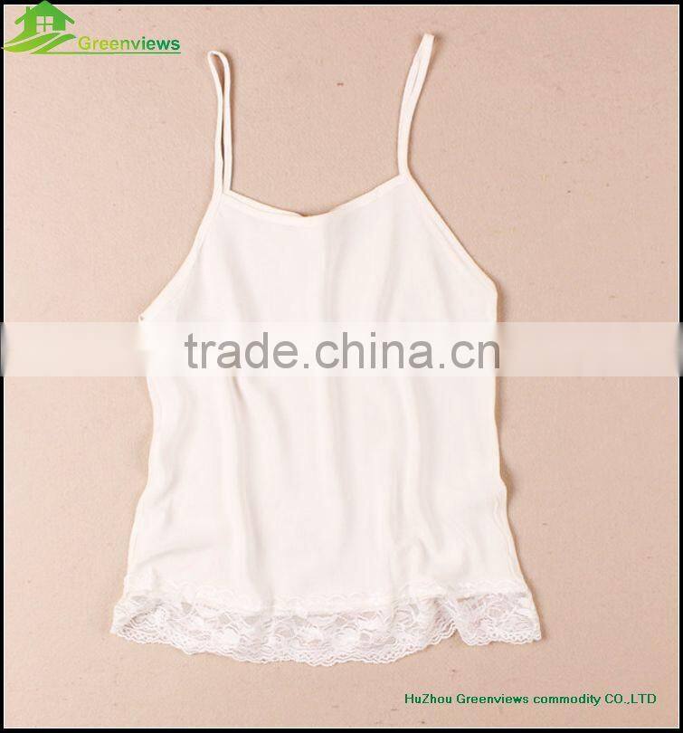 Lady Silk Women Sleeveless Lace Out Vest Casual Party Slim Peplum sleeveless Tank Tops GVGX0004