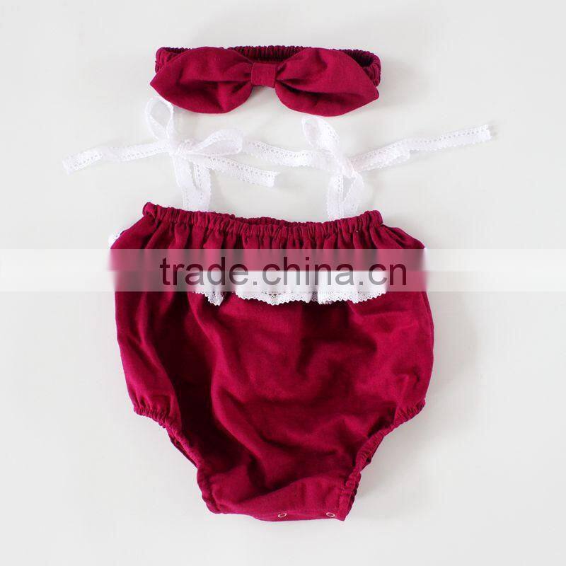 Off Shoulder Blank Romper Baby Newborn Linen Clothes M7061303