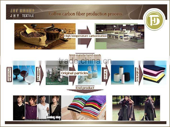 Natural viscose fiber with Coffee charcoal spandex fabric