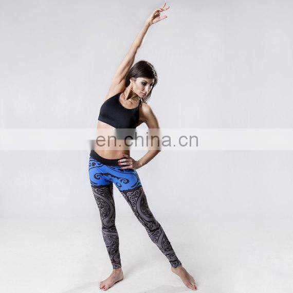 Fitness yoga workout pants high waist yoga pants custom printed tights