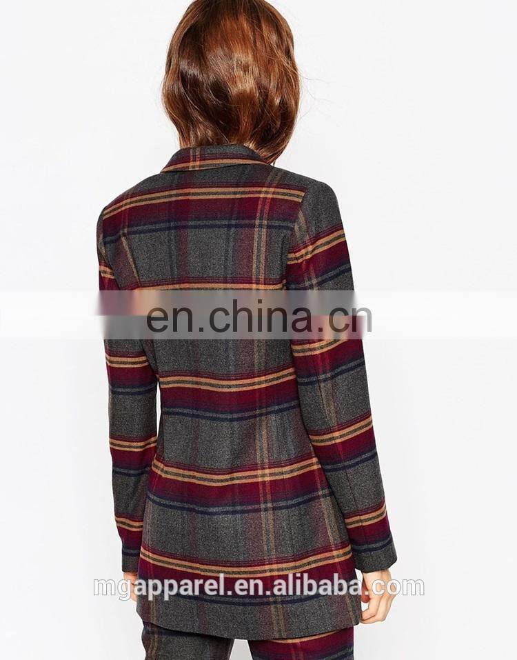 2016 New Design Skinny Relaxed Fit Woven Women Jacket Blazer