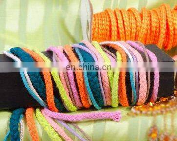 black cotton braided rope