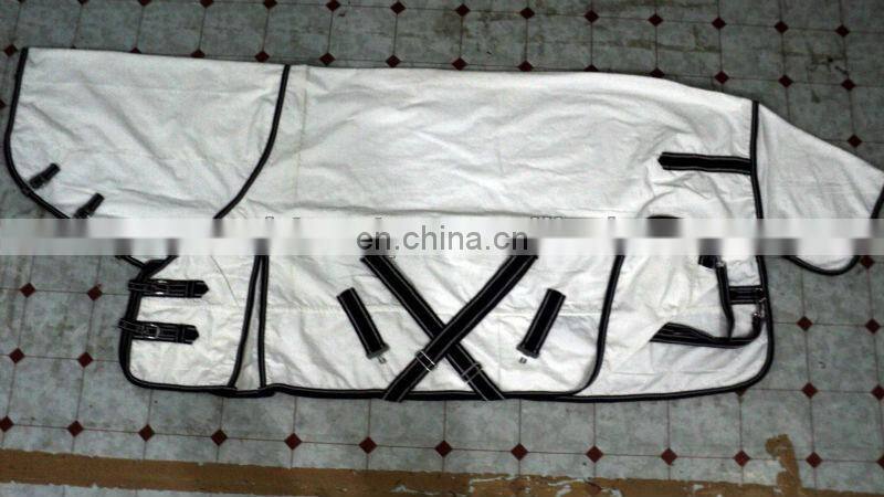WHITE POLY COTTON HORSE RUG