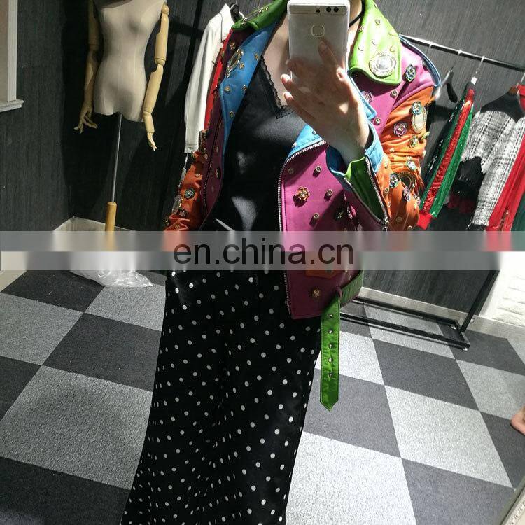 Soft Genuine Lambskin Leather Short Jacket Italian Leather Jacket Women