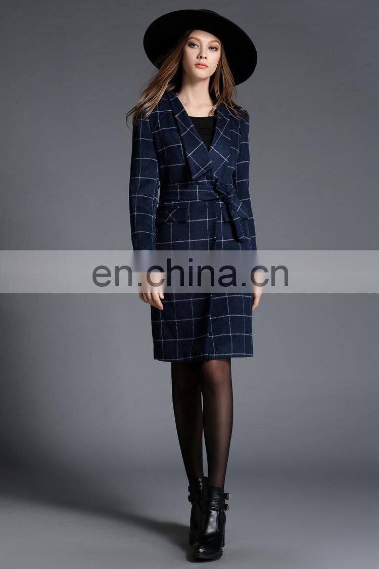 2016 Newly fashion beautiful Plaid shirt for light mature or coat for young lady