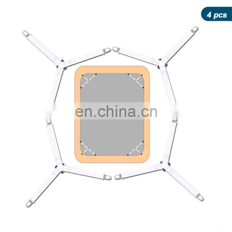 2017 yiwu fashion hot sale set 4pcs Triangle Mattress Pad Cover Clips holder Bed Sheet Holder