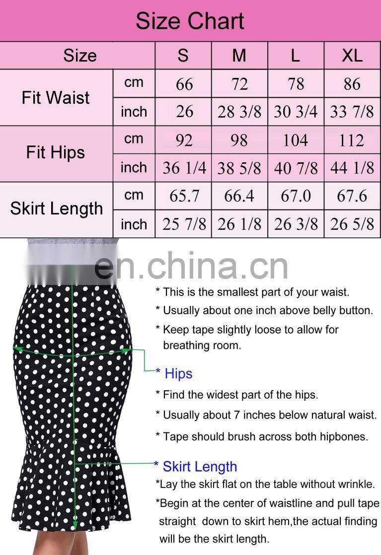 Grace Karin Womens Solid Color High Stretchy Hips-Wrapped Vintage Retro Black Pencil Skirt CL010454-1