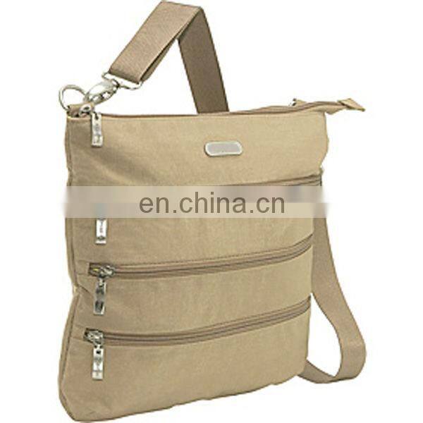 Rice white Big triple zipper shoulder bag