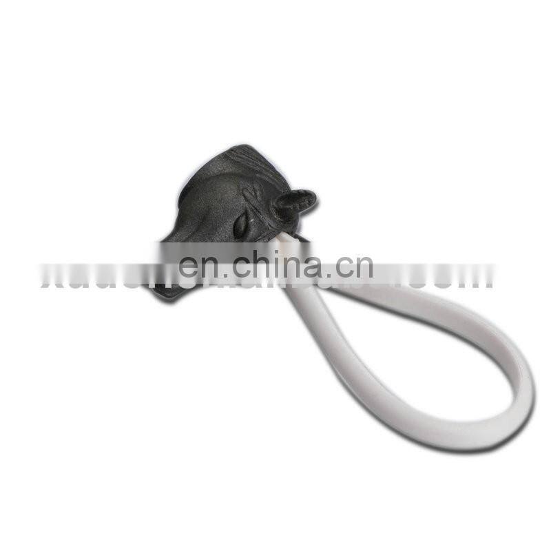 Lovely animal head shaped silicone keychain