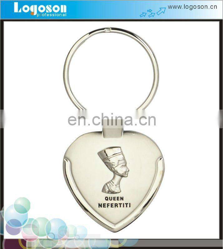 Free Samples Queen Nefertiti Sovenirs Custom Printed Logo Metal Keyrings