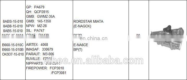 auto water pump B660-15-010B OK937-15-010 for MAZDA high quality with lower price