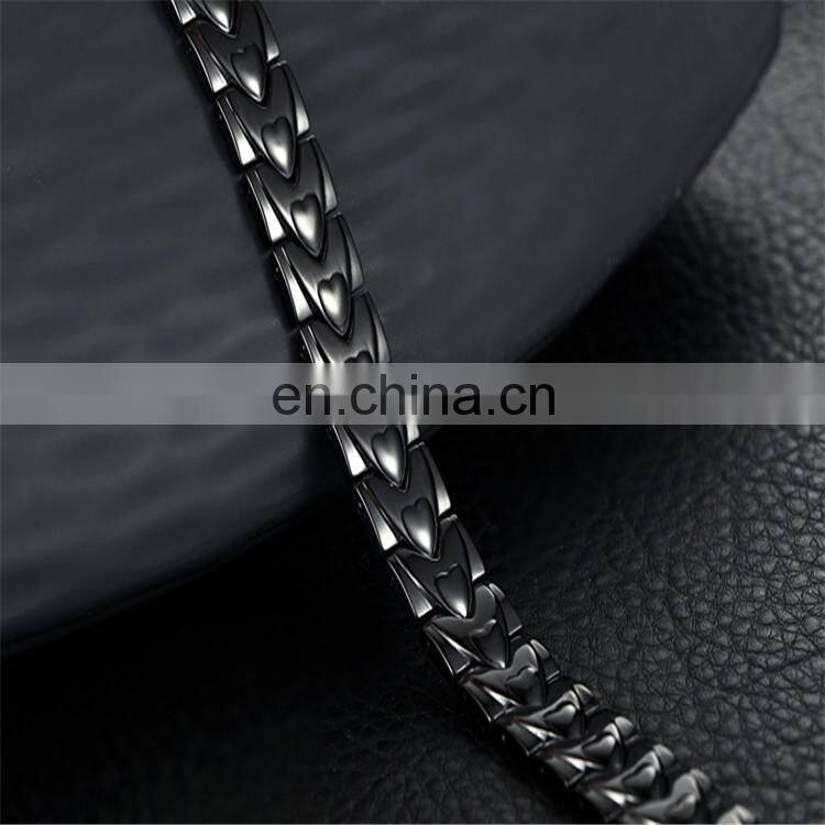 Heart shaped twisted healing 4 IN 1 Elements energy health bracelet magnetic