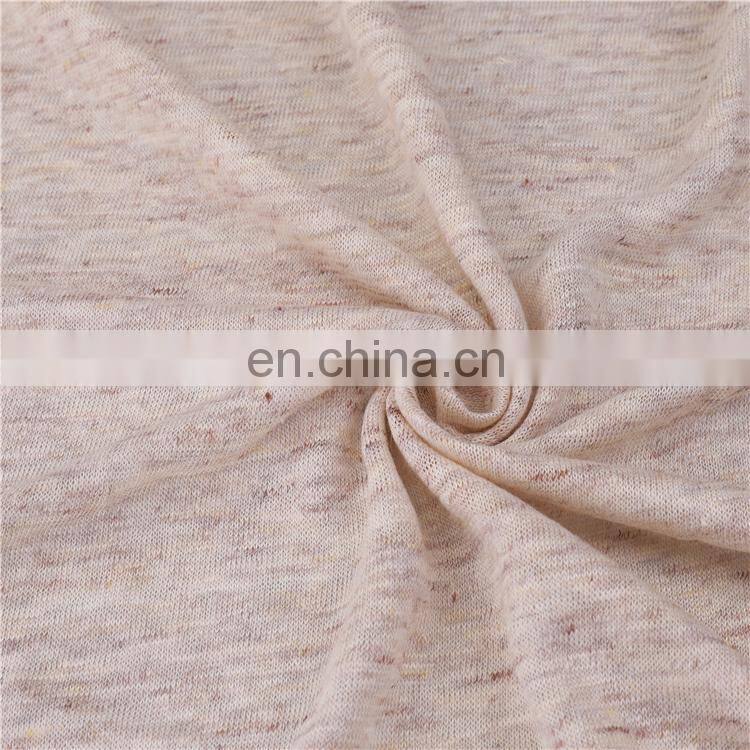 100% Linen Heather Grey Jersey Fabric