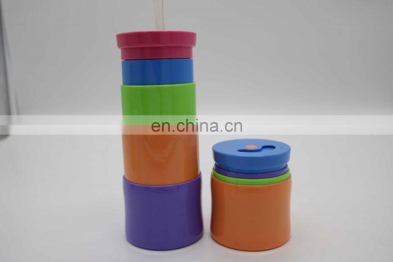 fashionable gift portable foldable plastic sport drinking water bottle for kids