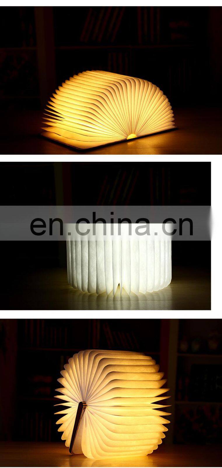 Portable book shape lamp led night light