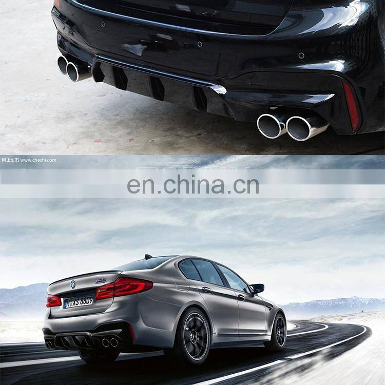 Dual carbon fiber exhaust tip #304 Stainless steel exhaust pipe muffler for BMW 5 Series G11 G10