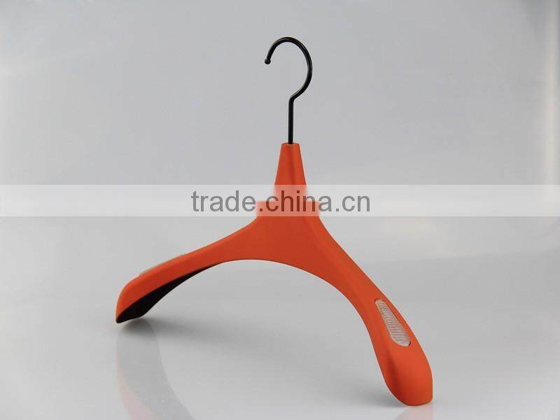 HA6962 abs plastic dress hanger with antislip strip for store display