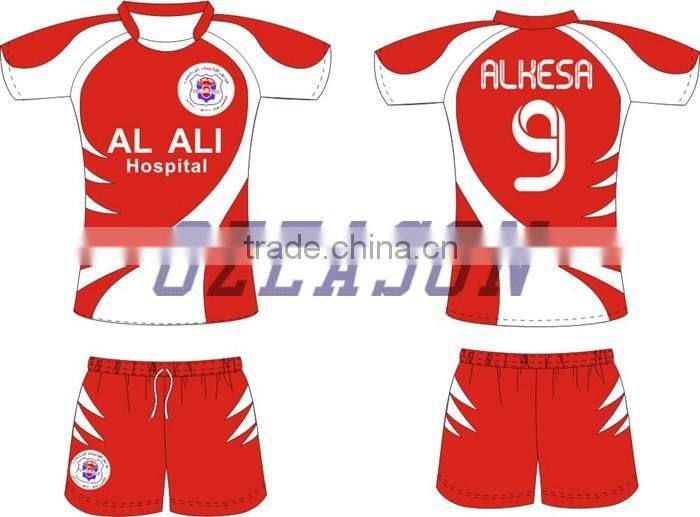 Sublimation custom rugby ball uniforms manufacturer in china