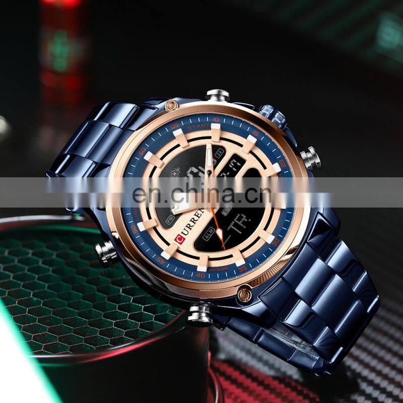 CURREN 8404 Top Luxury Brand Mens Watches Waterproof LED Quartz Digital Sport Fashion Men Wrist Watch