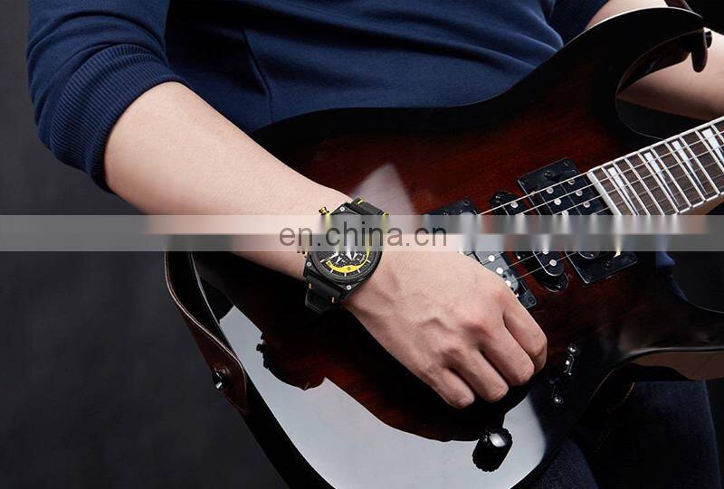 Megir 2051 Luxury Brand Silicone Strap Quartz Men Sport Watch High Quality Big Dials Megir Military Brand Quartz Watch