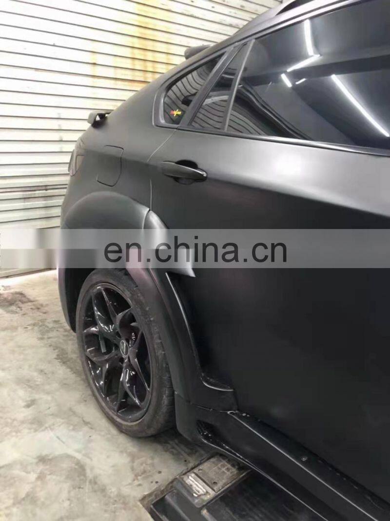 Runde Resin &Half Carbon Material Front Bumper Grille Side Skirt Spoiler Rear Lip Hood For BMW X6 E71 Haman Style Wide Body Kit