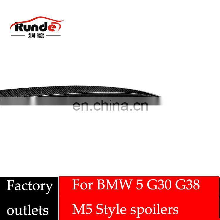 Runde Car Modification Factory Outlets Universal Spoiler Carbon Rear Wing For BMW 5-Series G30 G38 M5 Style Spoiler