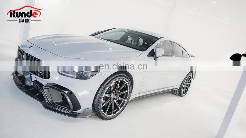 Runde Car Modification Hot Sales Carbon Fiber Front Rear Lip Side Skirts BABU Style Body Kit For 2018 Mercedes Benz Amg GT63S
