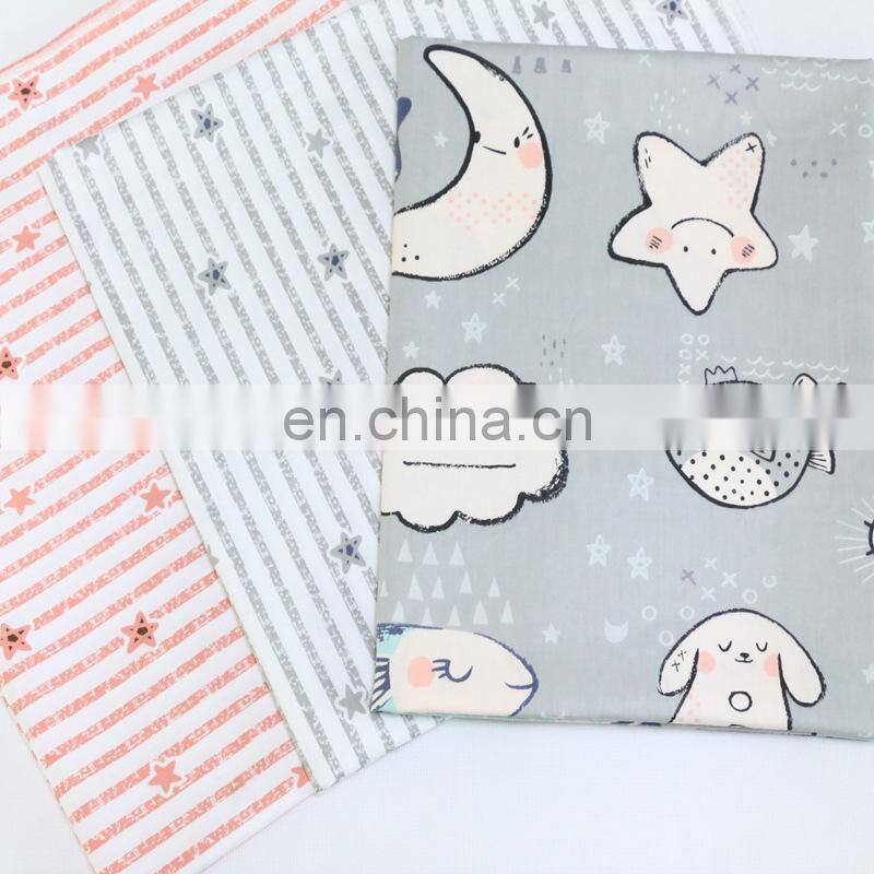 cartoon star rabbit cloth fabric cotton bed sheet fabric quilt cover twill fabricc