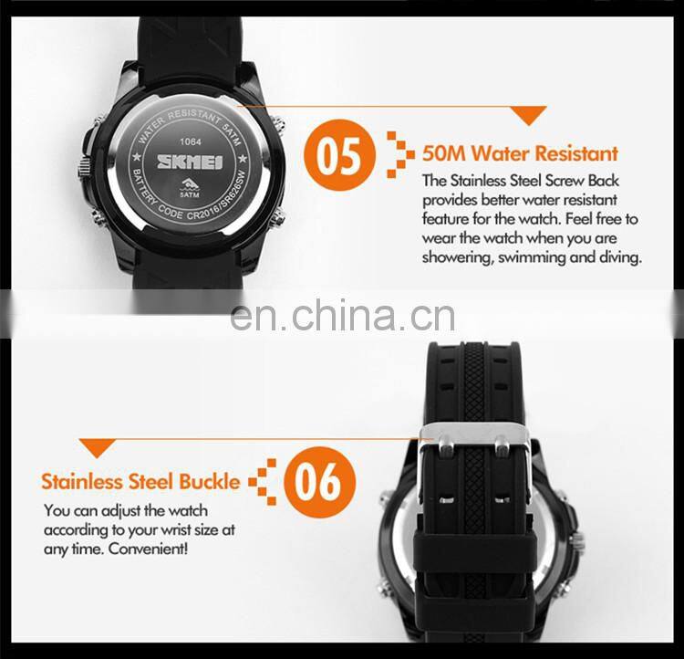 skmei 1064 5atm waterproof for men solar energy japan movt custom logo watches