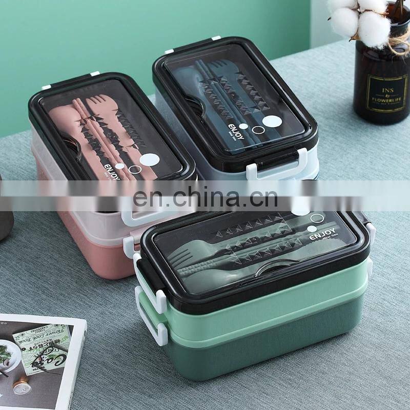 304 Stainless Steel Lunch Box Bento Box For School Kids Office Worker 2layers Lunch Container Food Storage Box