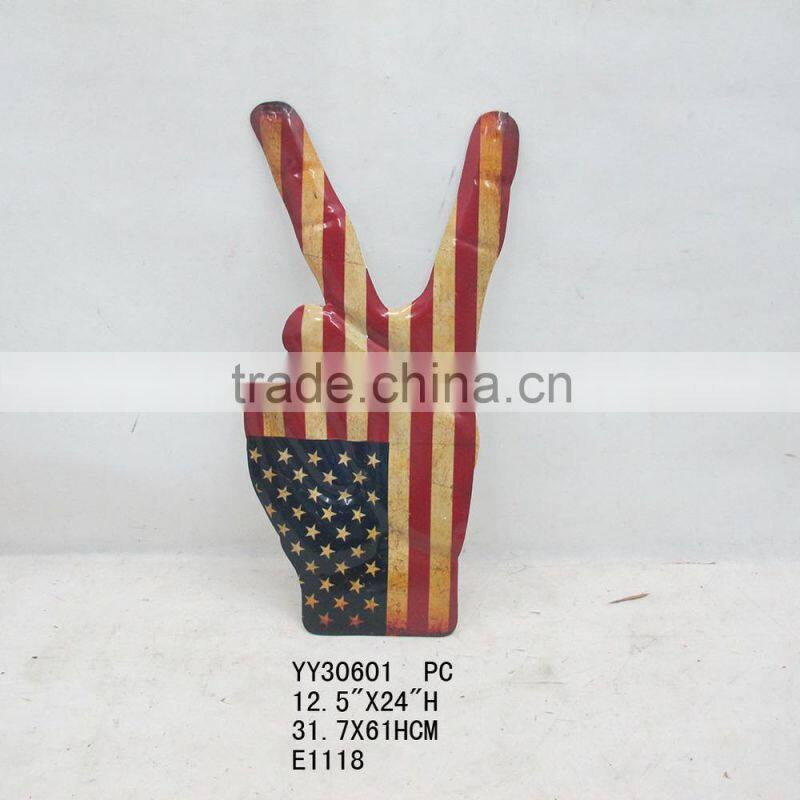 vintage USA flag for wall decor, metal arts