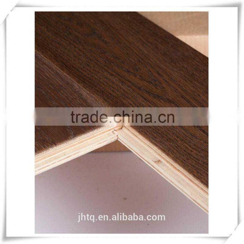 Antique Pecan Multilayer Solid Wood Flooring Big Board 166mm