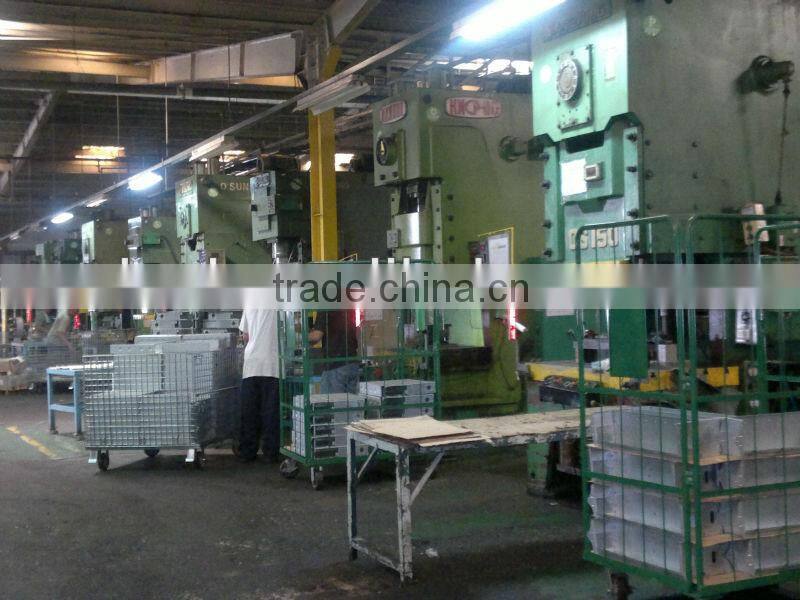 Logistics warehouse steel nestable cage trolley