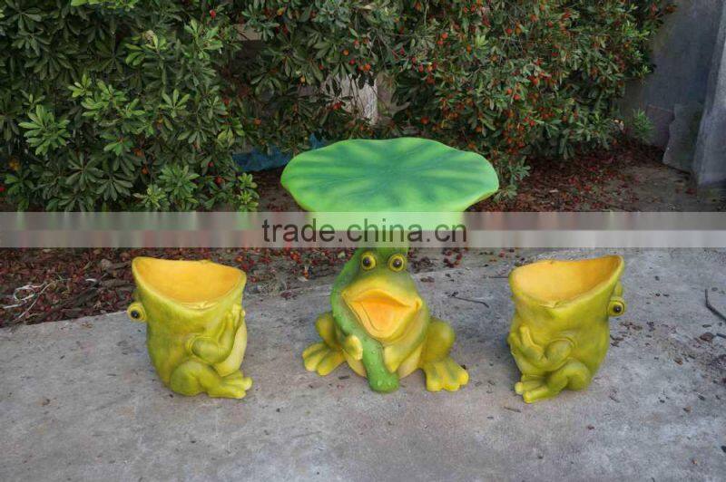 2015 Hot Sales Cheap Wholesale Magnesia Craft Lotus Tables and Frog Chairs