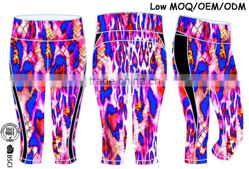 Women's Fitness Pants Capri Yoga Stretch Cropped Leggings