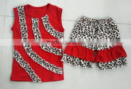 2016 boutique girl clothes 4 July fabric girls outfits kids clothing sets and stripe pants with ruffle