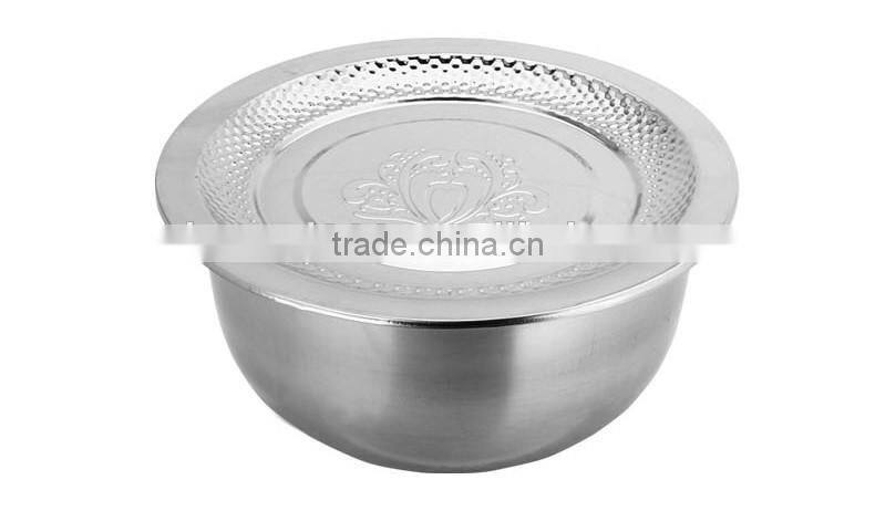 Hot selling stainless steel mixing bowl set / salad bowl set / metal fruit bowl